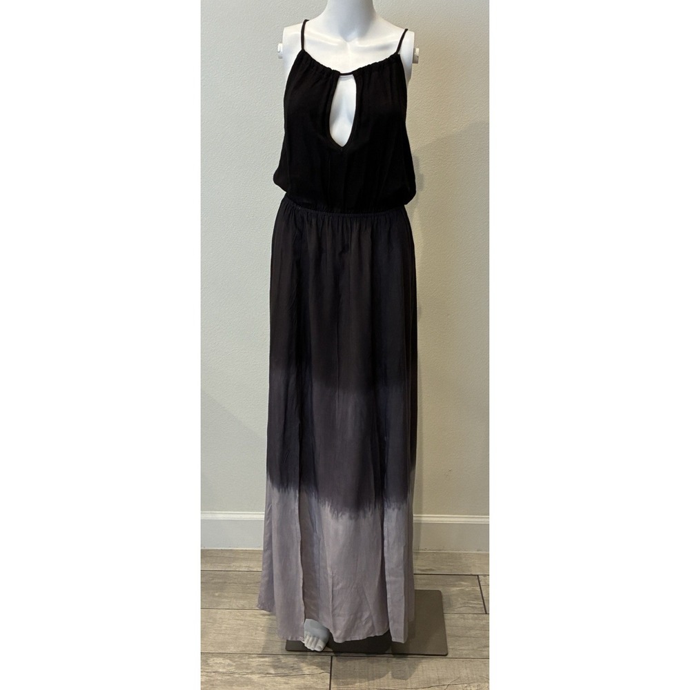Earthbound Womens Black Ombre Maxi Dress Size M Flowy Sleeveless Boho Festival